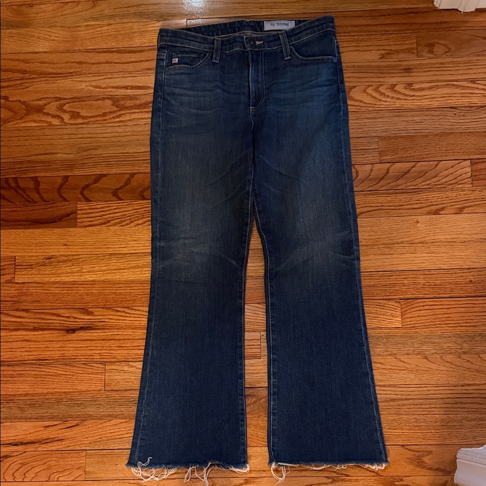 AG Adriano Goldschmied Dark Wash Cropped Jeans
